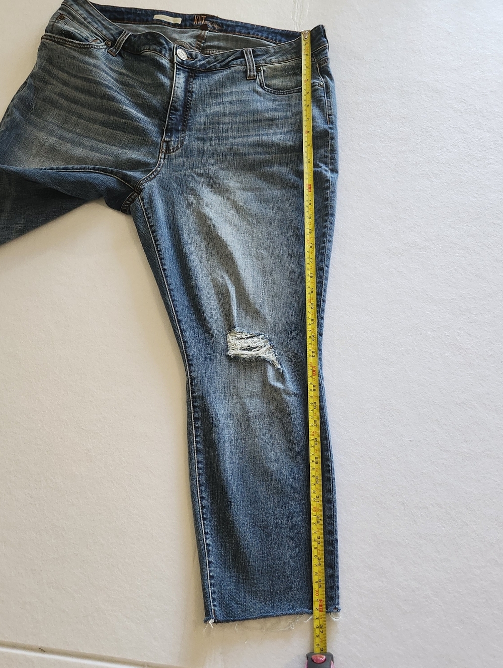 Kut From The Kloth Classic Ankle Jeans in Washed Blue Size 16w - Picture 6 of 13